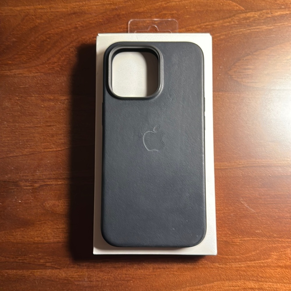 Apple Leather Case, Black, iPhone 13 Pro